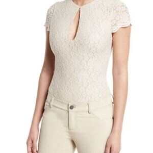 Alice + Olivia Marita Unconventional Lace Bodysuit Size Small